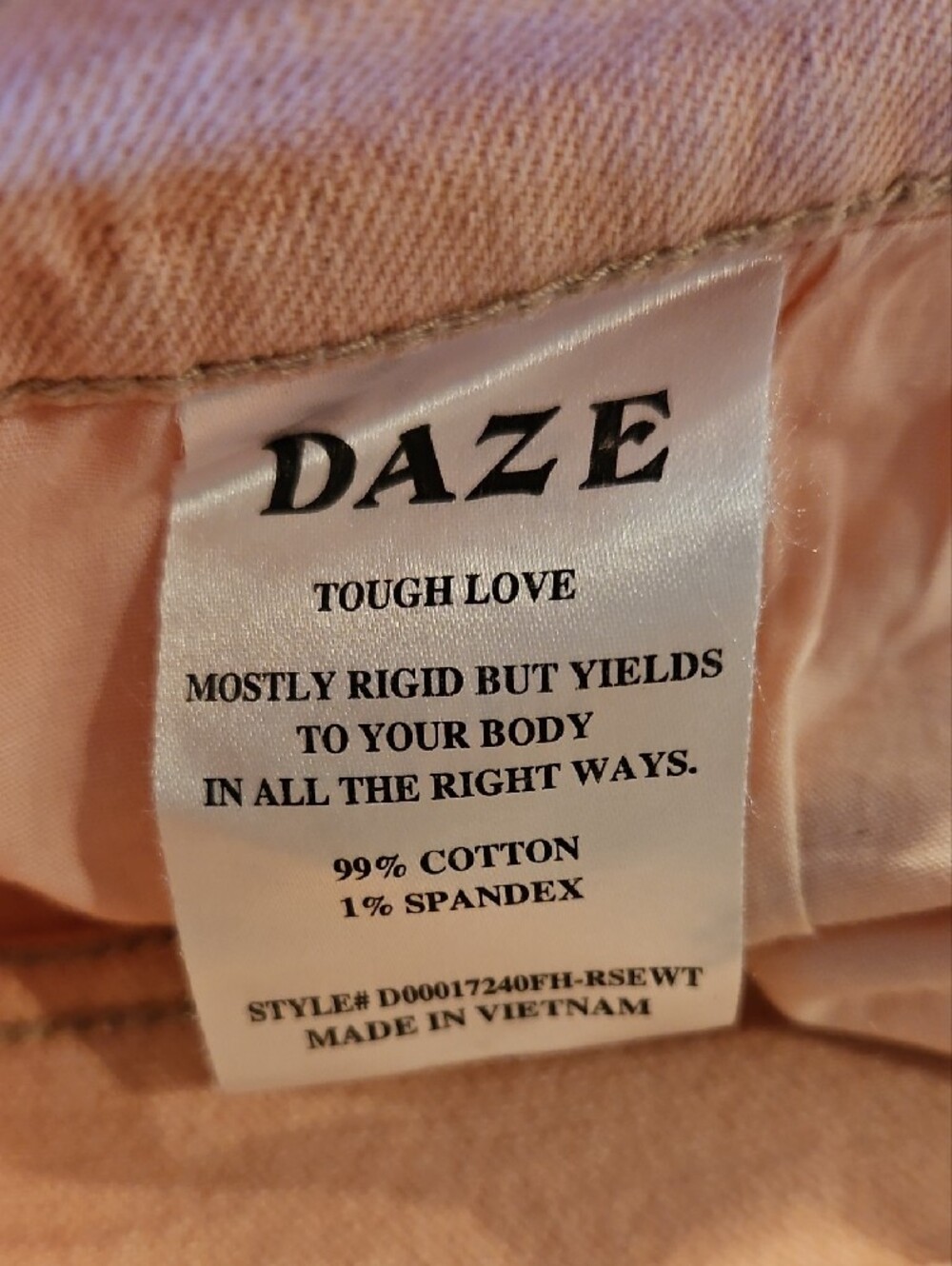 DAZE Denim High-Rise Ankle Flare Pastel Pink Jeans for Women 33 - Picture 10 of 11